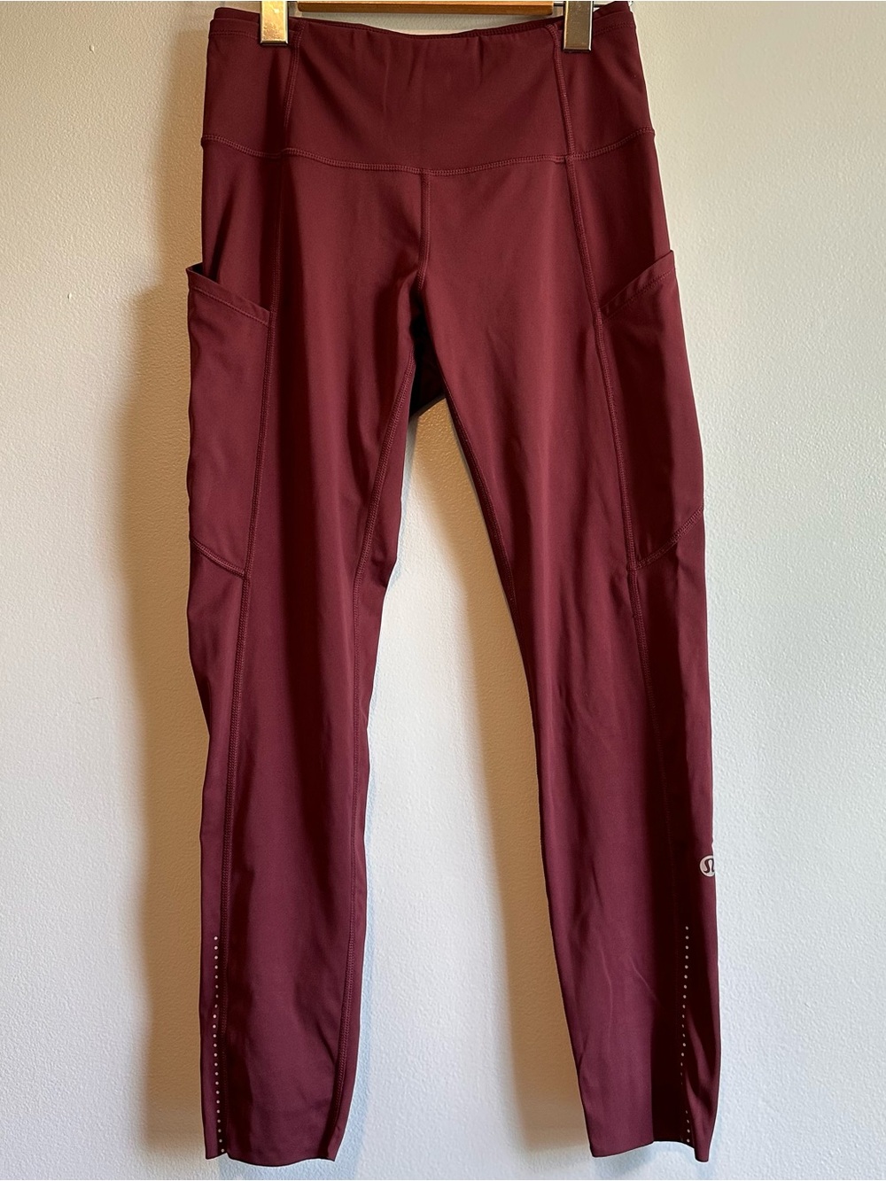 Lululemon Athletica Women’s High-Rise Leggings with Pockets - Plum/Wine Colour